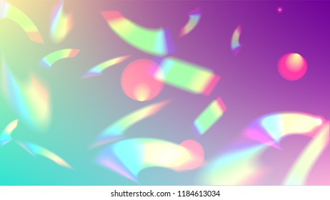  Iridescent Background. Holographic Light Glitch Effect.
Vector Rainbow Gradient with Sunshine Glare.  
Mesh Holographic Foil. Trendy Hologram Vector Background. Creative Festive Backdrop. 
