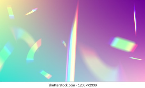  Iridescent Background. Holographic Light Glitch Effect.
Vector Rainbow Gradient with Sunshine Glare.  Creative Festive Backdrop. 
Mesh Holographic Foil. Trendy Hologram Vector Background.
