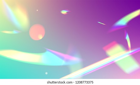  Iridescent Background. Holographic Light Glitch Effect.
Vector Rainbow Gradient with Sunshine Glare.  
 Trendy Hologram Vector Background. Mesh Holographic Foil. Creative Festive Backdrop. 
