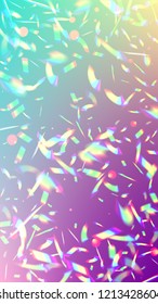  Iridescent Background. Holographic Light Glitch Effect.
Vector Rainbow Gradient with Sunshine Glare.  Creative Festive Backdrop. 
Mesh Holographic Foil. Trendy Hologram Vector Background.
