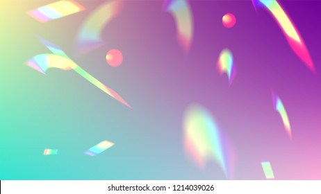  Iridescent Background. Holographic Light Glitch Effect.
Vector Rainbow Gradient with Sunshine Glare.  
 Trendy Hologram Vector Background. Mesh Holographic Foil. Creative Festive Backdrop. 
