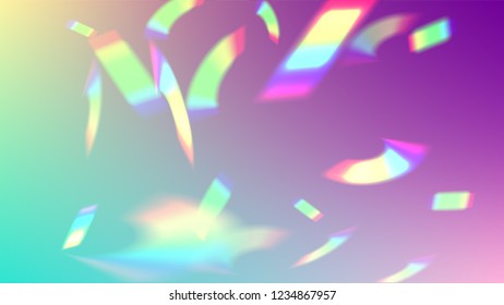  Iridescent Background. Holographic Light Glitch Effect.
Vector Rainbow Gradient with Sunshine Glare.  Creative Festive Backdrop. 
Mesh Holographic Foil. Trendy Hologram Vector Background.
