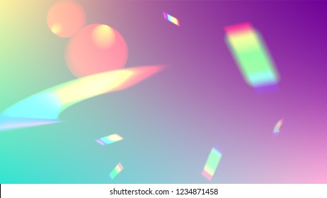  Iridescent Background. Holographic Light Glitch Effect.
Vector Rainbow Gradient with Sunshine Glare.  
Mesh Holographic Foil. Trendy Hologram Vector Background. Creative Festive Backdrop. 
