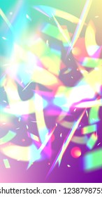  Iridescent Background. Holographic Light Glitch Effect.
Vector Rainbow Gradient with Sunshine Glare.  
 Trendy Hologram Vector Background. Mesh Holographic Foil. Creative Festive Backdrop. 
