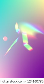  Iridescent Background. Holographic Light Glitch Effect.
Vector Rainbow Gradient with Sunshine Glare.  
 Trendy Hologram Vector Background. Mesh Holographic Foil. Creative Festive Backdrop. 
