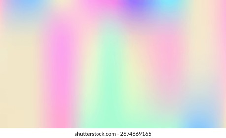 Fondo irisado. Textura holográfica. Fondo geométrico desenfocado. Gradiente brillante rosado. Luz de moda. Pop Anuncio. Papel pastel. Textura Abstractas. Fondo iridiscente púrpura