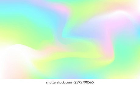 Iridescent Background. Metal Fluid. Blur Multicolor Invitation. Plastic Cover. Retro Concept. Abstract Gradient. Hippy Soft Gradient. Hologram Texture. Green Iridescent Background
