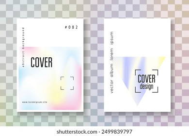 Iridescent Background. Modern Effect. Gradient Mesh. Memphis Screen. Isolated 90s Template. Neon Foil. Pink Hologram Cover. Violet Iridescent Background