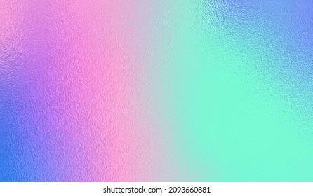 Iridescent background. Pastel color gradient effect foil. Rainbow texture. Neon colors. Metallic background. Sparkly metall. Soft backdrop colored design for prints. Dreamy radiance texture. Vector