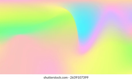 Iridescent Background. Pearlescent Gradient. Yellow Neon Texture. Chrome Cover. Metal Fluid. Retro Futuristic Backdrop. Abstract Gradient. Blur Glitch. Green Iridescent Background