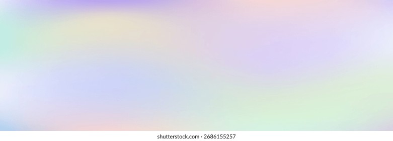 Fundo Iridescente. Textura Pearlescente. Gradiente suave azul. Luz de unicórnio. Desfoque do Modelo Criativo. Trendy Card. Gradiente do holograma. Design Pop. Fundo iridescente rosa