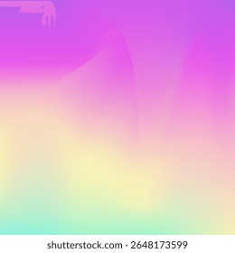 Fundo Iridescente. Pop Modelo Criativo. Padrão de desfoque. Textura suave azul. Folheto Pastel. Gradiente holográfico. Gradiente do holograma. Papel Metálico. Fundo iridescente violeta