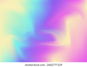 Iridescent Background. Pop Geometry Invitation. Pastel Flyer. Neon Vector. Holographic Gradient. Vibrant Mesh. Blue Shiny Texture. Pearlescent Gradient. Purple Iridescent Background
