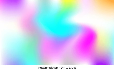 Iridescent Background. Pop Vector. Pearlescent Texture. Girlie Card. Blue Shiny Gradient. Unicorn Mesh. Abstract Texture. Soft Geometric Illustration. Purple Iridescent Background