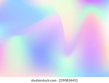 Iridescent Background. Shiny Pattern. Holographic Gradient. Hologram Texture. Purple Blur Texture. Metal Multicolor Invitation. Modern Card. Rainbow Foil. Violet Iridescent Background