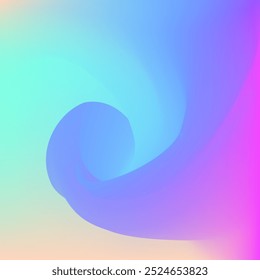 Fondo irisado. Folleto de geometría suave. Lámina Vibrante. Textura Abstractas. Textura de metal púrpura. Gradiente de holograma. Tarjeta gráfica. Anuncio brillante. Fondo irisado azul