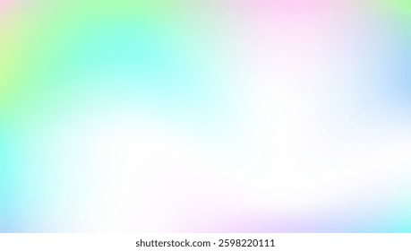 Iridescent Background. Soft Light. Blur Glitter. Digital Cover. Psychedelic Neon Texture. Hologram Gradient. Holographic Texture. Shiny Holography Brochure. Green Iridescent Background