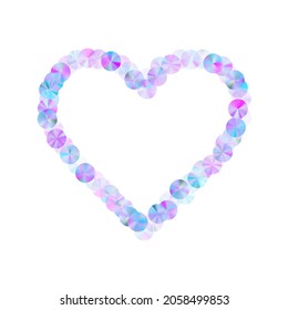 Iridescent beads confetti placer vector composition. Luxury flickering paillette particles holiday decor flatlay. New Year confetti scatter glossy background.