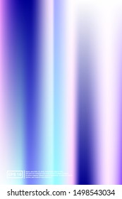 Iridescent, Blurred Gradient Mesh.  Blue Screen Iridescent, Minimal, Blurred Background.  Warm, Iridescent, Party Design. For Web Applications, Mobiles, Screen Template.