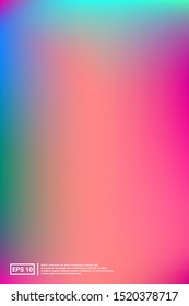 Iridescent, Blurred Gradient Mesh.  Multicolor Screen Iridescent, Minimal, Blurred Background.  Soft, Fluid, Simple Backdrop. For Web Applications, Mobiles, Screen Template.