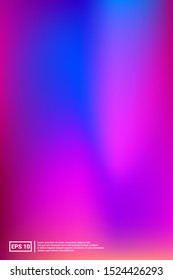 Iridescent, Blurred Gradient Mesh.  Multicolor Screen Iridescent, Minimal, Blurred Background.  Warm, Neon, Celebration Effect. For Web Applications, Mobiles, Screen Template.