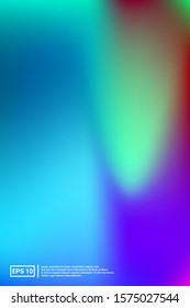 Iridescent, Blurred Gradient Mesh.  Multicolor Screen Iridescent, Minimal, Blurred Background.  Saturated, Mesh, Hipster Concept. For Web Applications, Mobiles, Screen Template.