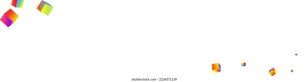Fondo Panorámico Blanco Del Vector De Ladrillo Irlandés. Papel en bloque con resumen de arcoiris. Patrón de polígono de estructura. Papel de escritorio brillante de estilo Rhombus.