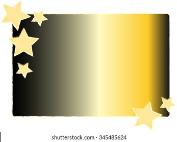 Iridescent card with stars