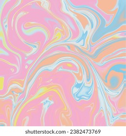 Iridescent chrome wavy liquid abstract background, paint holographic foil texture, liquid surface, ripples, metallic reflection.