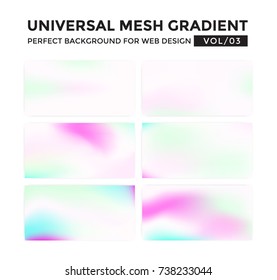 Iridescent colored universal mesh gradient. Perfect background for your web design