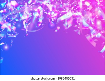 Iridescent Confetti. Cristal Texture. Kaleidoscope Glitter. Unicorn Art. Laser Celebrate Gradient. Fantasy Foil. Blue Disco Sparkles. Metal Flyer. Violet Iridescent Confetti