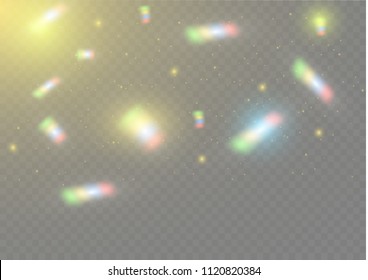 Iridescent confetti. Holographic background with the effect of light effect. Vector Rainbow gradient with glare. Screensaver for holographic foil.Vector illustration.