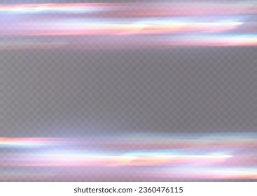 Kristalllecker-Reflektionseffekt. Optische Regenbogenlampen, Brille, Leck, Streak Overlay. fallender Konfetti. Vektorfarbige Vektorlinsen und Lichtfackel mit transparenten Effekten.