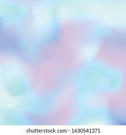 Iridescent design in pastel hues. Holographic, pearlescent paper texture. Hologram abstract vector background
