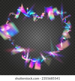 Iridescent Effect. Glamour Art. Falling Background. Blur Abstract Gradient. Transparent Glare. Luxury Foil. Purple Shiny Texture. Laser Flyer. Pink Iridescent Effect