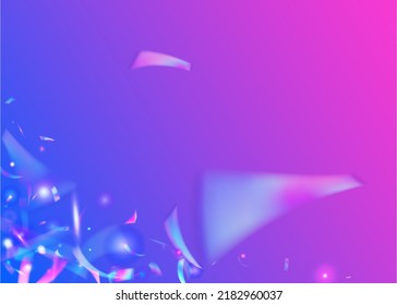 Iridescent Effect. Surreal Art. Blur Flare. Carnival Texture. Neon Glitter. Digital Foil. Shiny Multicolor Serpentine. Purple Metal Confetti. Violet Iridescent Effect