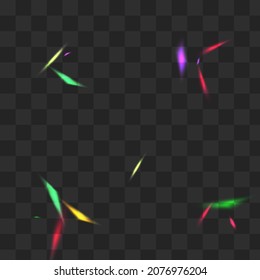 Fondo transparente del vector de destello irlandés. Papel tapiz del Carnaval de Refracción de Color. Ilustración láser brillante. Pancarta Holográfica Glint Kaleidoscope.