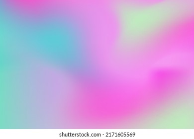 Iridescent flowing gradient background.Unfocussed holograph liquid luxury texture.Modern vector template for brochure, leaflet, flyer, cover.
