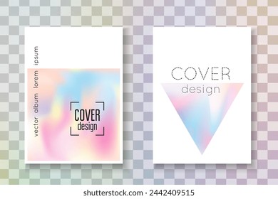 Iridescent Fluid. Chrome Design. Plastic Vector. Geometry Poster. Blue Color Cover. Neon Pattern. Colourful Retro Template. Purple Iridescent Fluid