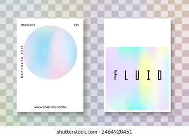 Irisierende Flüssigkeit. Spectrum Pattern. Bunte 90er Jahre Illustration. Pink Neon Label. Digitales Design. Chrome-Bildschirm. Geometrie-Poster. blau schillernde Flüssigkeit