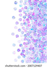 Fondo vector de dispersión de lámina de vinilo irlandés. Redondo de elementos secuenciales de brillo de vacaciones vista superior. Patrón de lustering de placer.