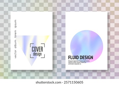 Iridescent Foil. Digital Effect. Abstract Fluid. Vintage Design. Geometric Presentation. Isolated Metal Brochure. Pink Color Paper. Violet Iridescent Foil