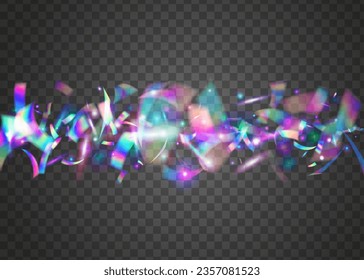 Iridescent Glare. Blue Metal Texture. Party Design. Flying Foil. Glitch Effect. Festive Art. Shiny Festival Sunlight. Cristal Sparkles. Purple Iridescent Glare