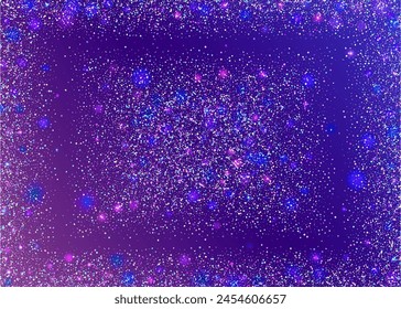 Iridescent Glitter. Happy Birthday Backdrop. Unicorn Serpentine. Cristal Poster. Blue Glare Background. Light Texture. Modern Design. Rainbow Paper. Pink Iridescent Glitter