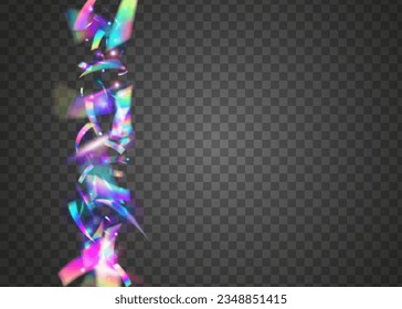 Iridescent Glitter. Laser Realistic Serpentine. Violet Disco Glare. Webpunk Foil. Shiny Burst. Digital Art. Falling Sparkles. Cristal Background. Blue Iridescent Glitter