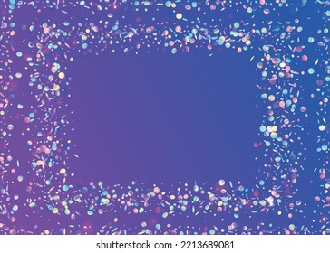 Iridescent Glitter. Light Tinsel. Fiesta Foil. Laser Flyer. Rainbow Background. Holiday Art. Shiny Multicolor Serpentine. Pink Retro Texture. Violet Iridescent Glitter