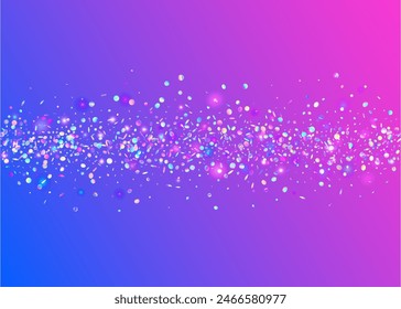 Iridescent Glitter. Unicorn Sparkle. Purple Light Paper. Disco Pattern. 3d Isolated Template. Festive Tinsel. Digital Dust. Cristal Design. Blue Iridescent Glitter