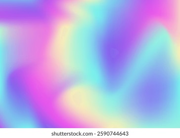 Iridescent Gradient. Abstract Background. Blue Retro Texture. Fantasy Light. Vintage Cover. Hologram Background. Pop Surface. Metal Creative Template. Violet Iridescent Gradient