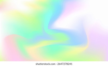 Gradiente Iridescente. Textura abstrata. Convite para Gasolina Mole. Luz brilhante. Plano De Fundo Retro Hippy. Superfície Pop. Textura holográfica. Cobertura de plástico. Gradiente Azul Iridescente