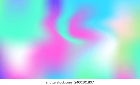 Iridescent Gradient. Chrome Foil. Soft Minimalist Backdrop. Pearlescent Texture. Neon Concept. Hologram Background. Violet Shiny Texture. Cosmos Card. Blue Iridescent Gradient